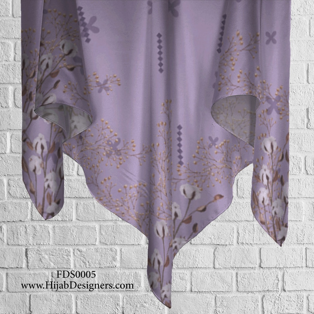 Tudung Bawal (Square Hijab) in FDS0005 (Cotton Voile Premium, Bidang 40" (Kids), Bawal Biasa (No Awning), Tak Tambah Nama, Taknak Giftcard)