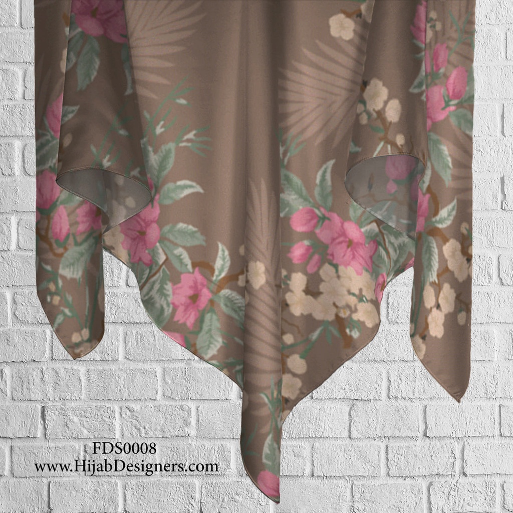 Tudung Bawal (Square Hijab) in FDS0008 (Cotton Voile Premium, Bidang 40" (Kids), Bawal Biasa (No Awning), Tak Tambah Nama, Taknak Giftcard)