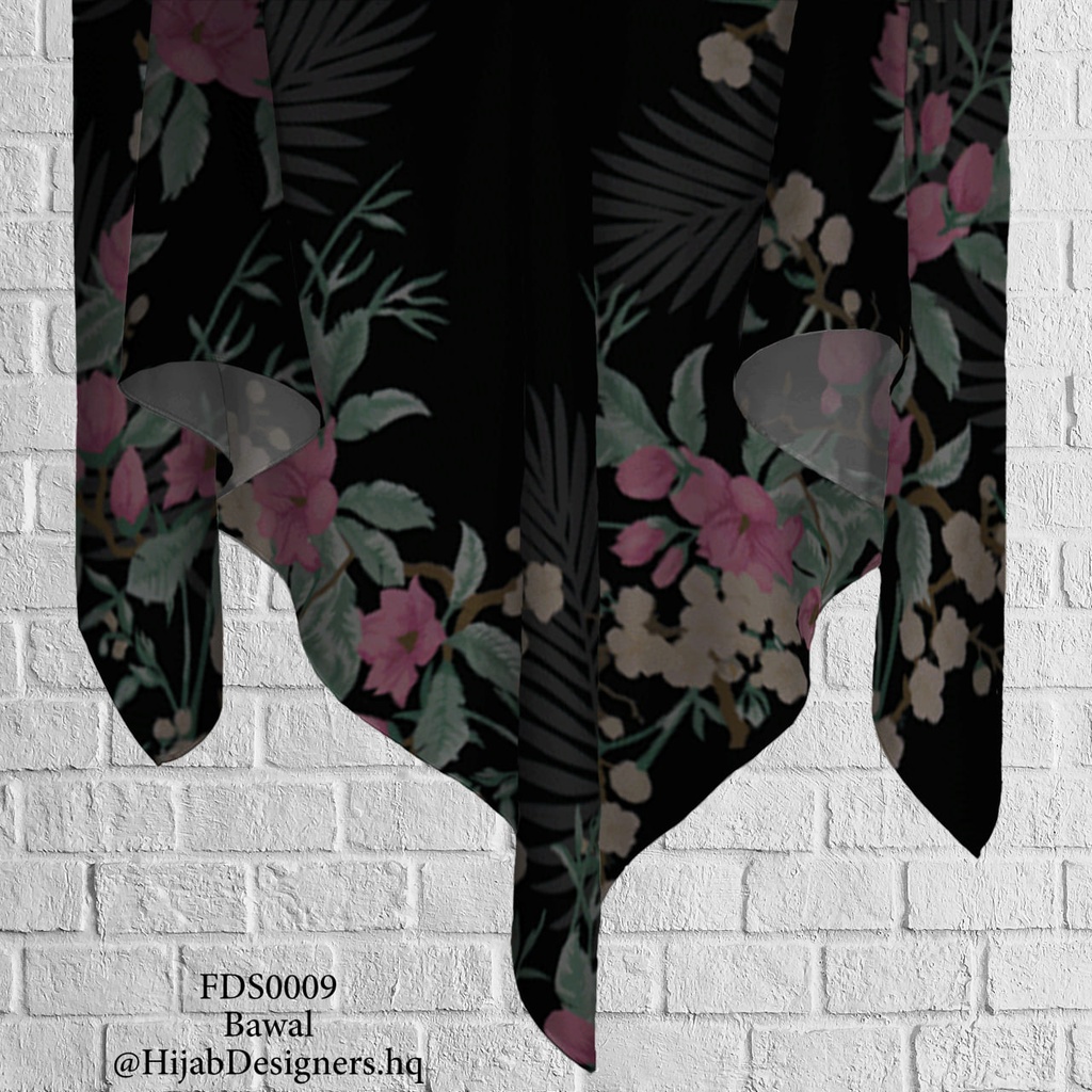 Tudung Bawal (Square Hijab) in FDS0009 (Cotton Voile Premium, Bidang 40" (Kids), Bawal Biasa (No Awning), Tak Tambah Nama, Taknak Giftcard)