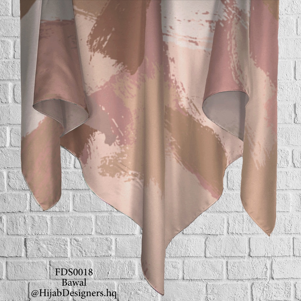 Tudung Bawal (Square Hijab) in FDS0018 (Cotton Voile Premium, Bidang 40" (Kids), Bawal Biasa (No Awning), Tak Tambah Nama, Taknak Giftcard)