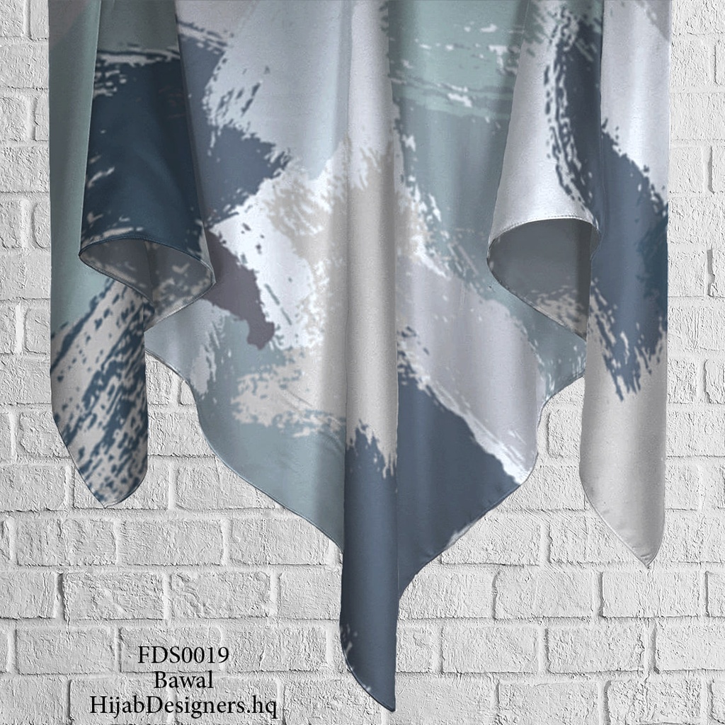 Tudung Bawal (Square Hijab) in FDS0019 (Cotton Voile Premium, Bidang 40" (Kids), Bawal Biasa (No Awning), Tak Tambah Nama, Taknak Giftcard)