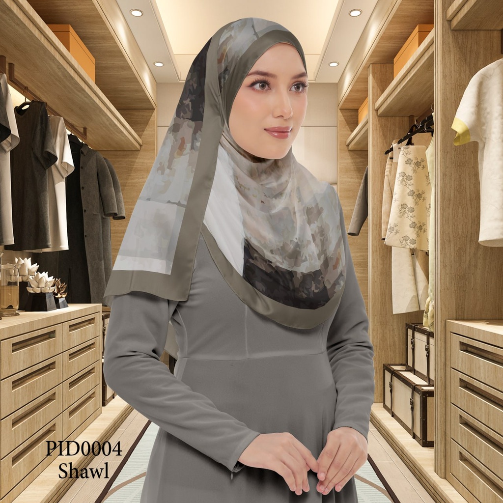 Tudung Shawl in PID0004 (Standard 1.8m x 0.7m, Chiffon Babydoll, Tak Tambah Nama, Taknak Giftcard)