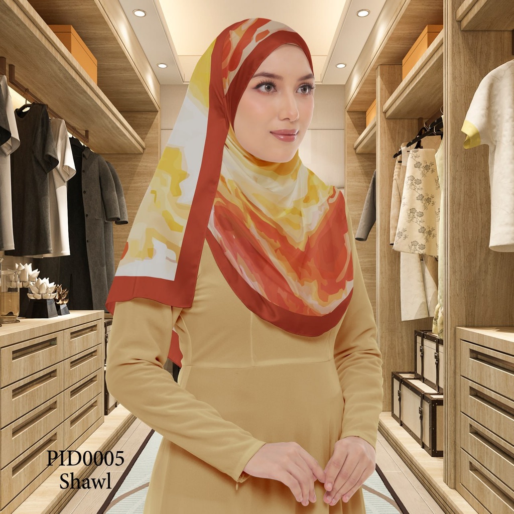Tudung Shawl in PID0005 (Standard 1.8m x 0.7m, Chiffon Babydoll, Tak Tambah Nama, Taknak Giftcard)