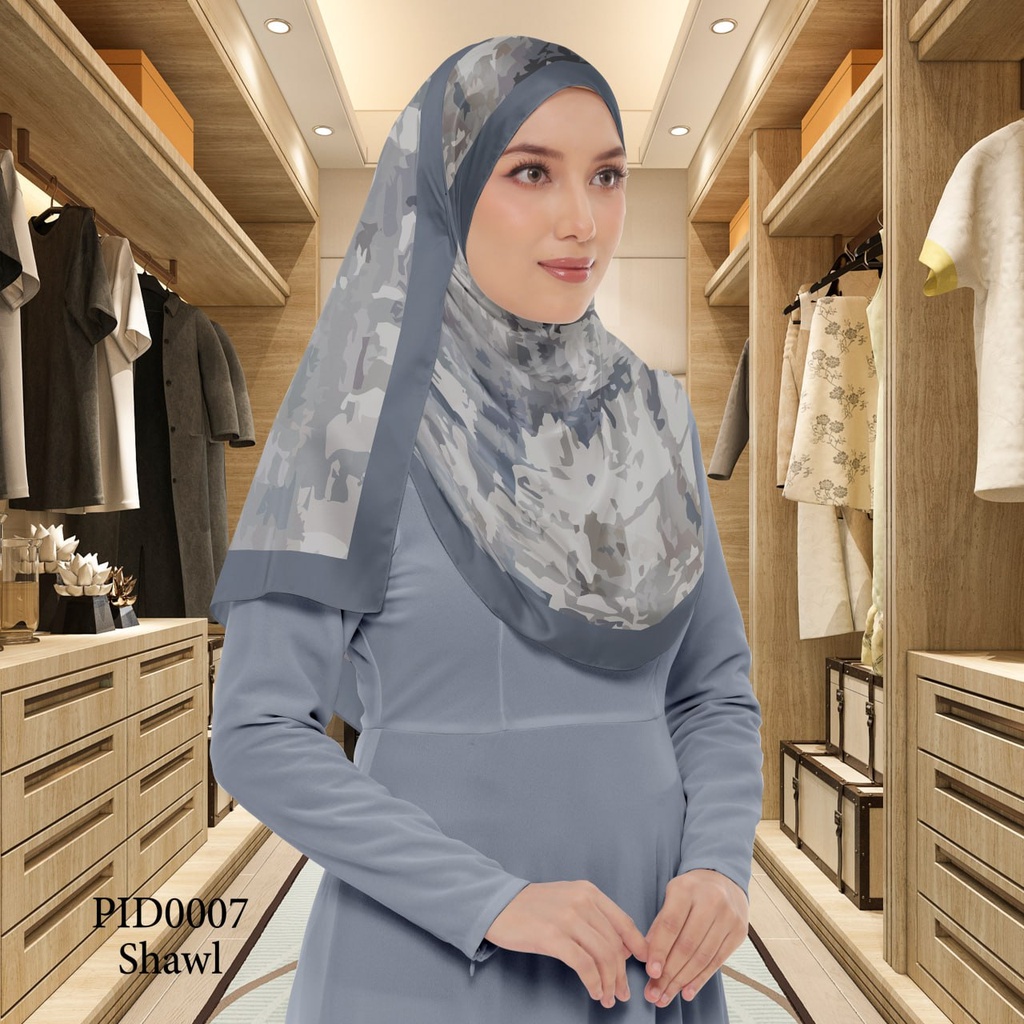 Tudung Shawl in PID0007 (Standard 1.8m x 0.7m, Chiffon Babydoll, Tak Tambah Nama, Taknak Giftcard)