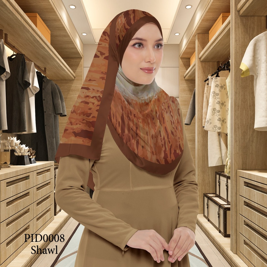 Tudung Shawl in PID0008 (Standard 1.8m x 0.7m, Chiffon Babydoll, Tak Tambah Nama, Taknak Giftcard)