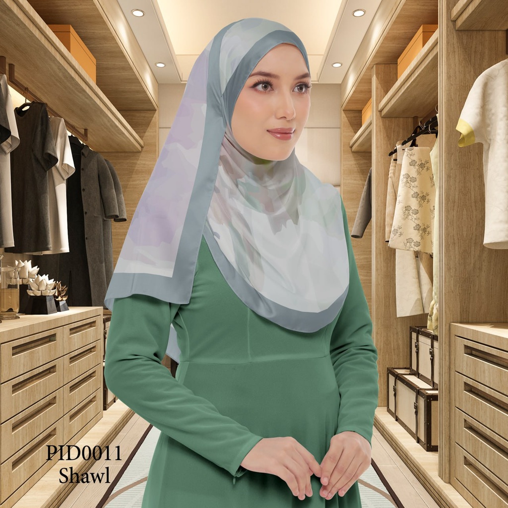 Tudung Shawl in PID0011 (Standard 1.8m x 0.7m, Chiffon Babydoll, Tak Tambah Nama, Taknak Giftcard)