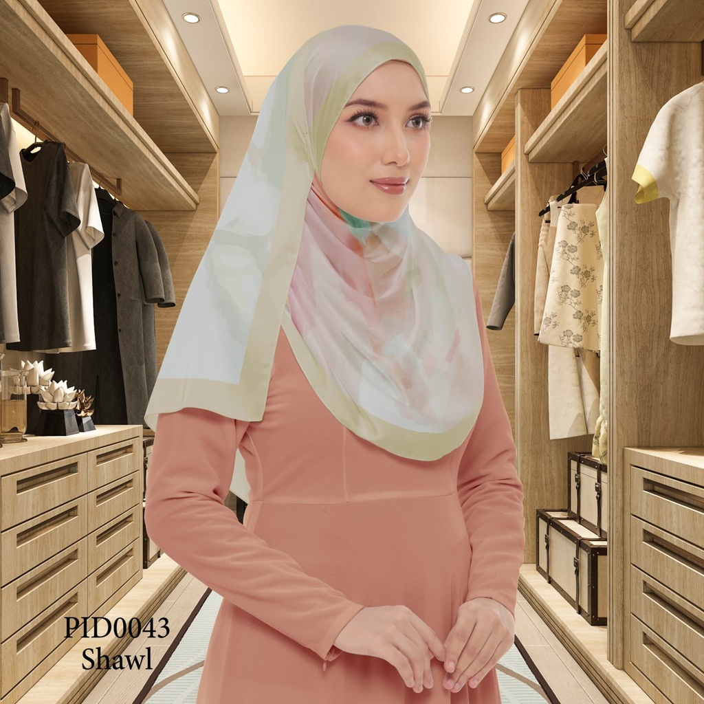 Tudung Shawl in PID0043 (Standard 1.8m x 0.7m, Chiffon Babydoll, Tak Tambah Nama, Taknak Giftcard)