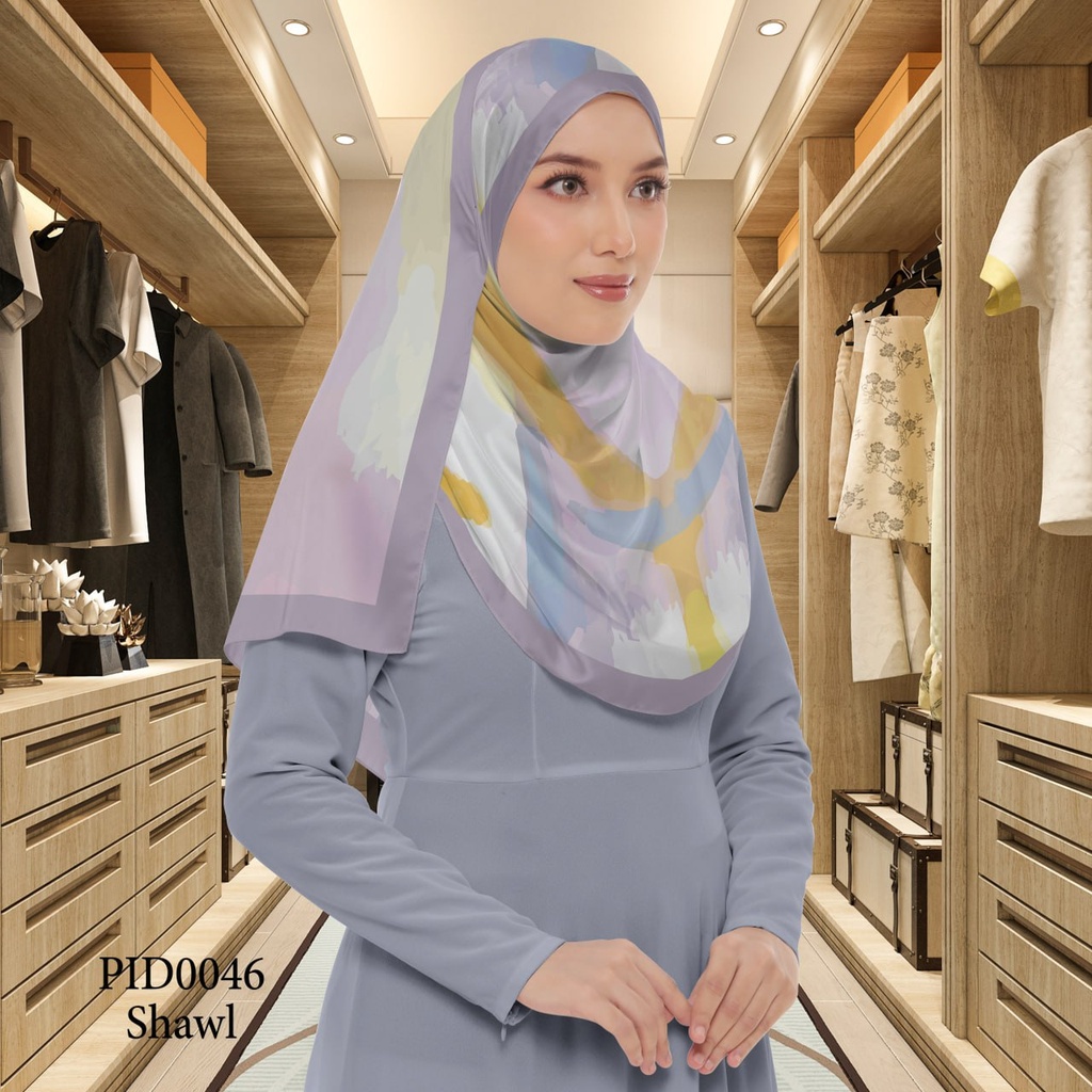 Tudung Shawl in PID0046 (Standard 1.8m x 0.7m, Chiffon Babydoll, Tak Tambah Nama, Taknak Giftcard)