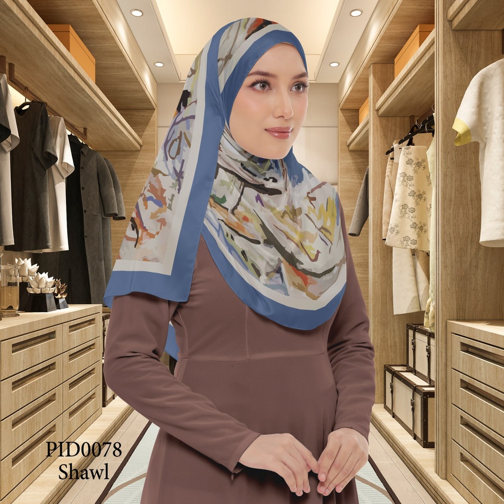 Tudung Shawl in PID0078 (Standard 1.8m x 0.7m, Chiffon Babydoll, Tak Tambah Nama, Taknak Giftcard)