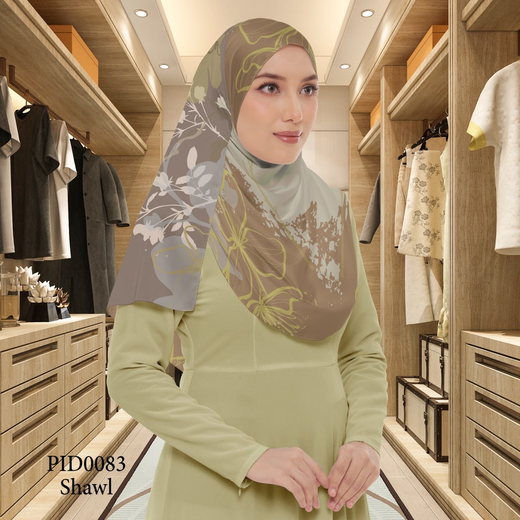 Tudung Shawl in PID0083 (Standard 1.8m x 0.7m, Chiffon Babydoll, Tak Tambah Nama, Taknak Giftcard)