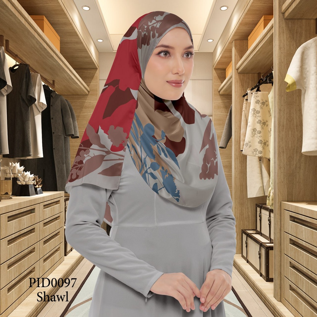 Tudung Shawl in PID0097 (Standard 1.8m x 0.7m, Chiffon Babydoll, Tak Tambah Nama, Taknak Giftcard)