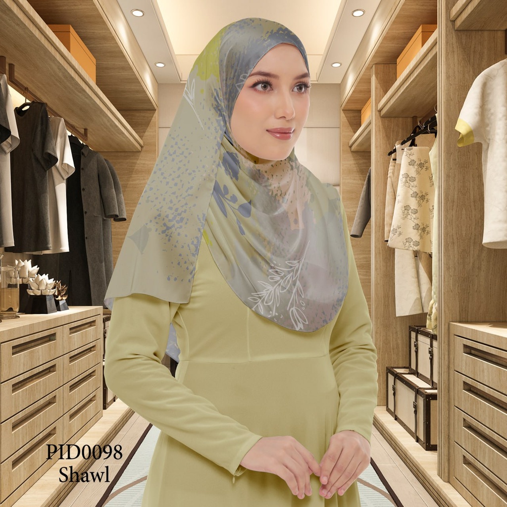 Tudung Shawl in PID0098 (Standard 1.8m x 0.7m, Chiffon Babydoll, Tak Tambah Nama, Taknak Giftcard)
