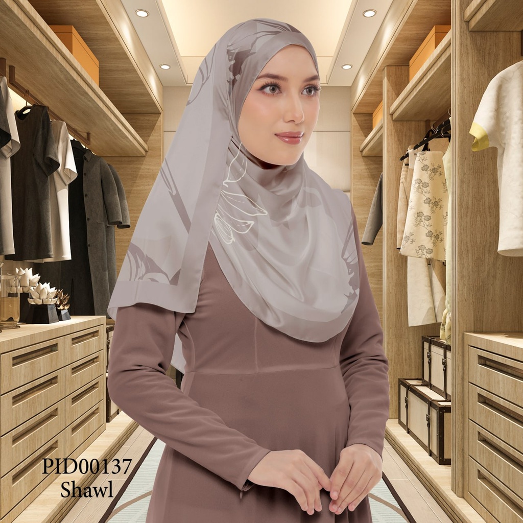 Tudung Shawl in PID0137 (Standard 1.8m x 0.7m, Chiffon Babydoll, Tak Tambah Nama, Taknak Giftcard)