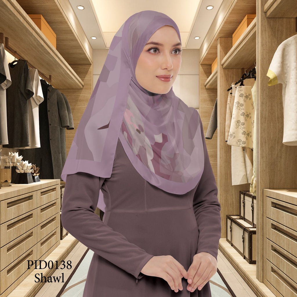 Tudung Shawl in PID0138 (Standard 1.8m x 0.7m, Chiffon Babydoll, Tak Tambah Nama, Taknak Giftcard)
