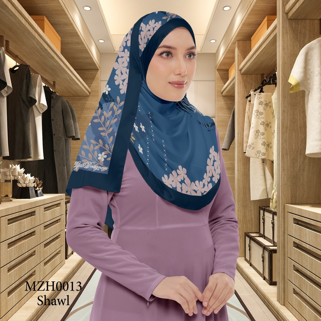 Tudung Shawl in MZH0013 (Standard 1.8m x 0.7m, Chiffon Babydoll, Tak Tambah Nama, Taknak Giftcard)