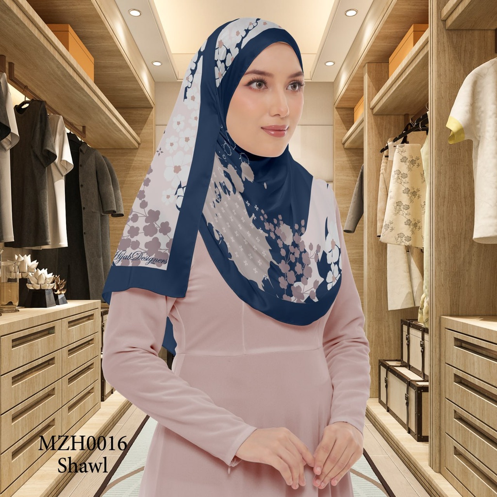 Tudung Shawl in MZH0016 (Standard 1.8m x 0.7m, Chiffon Babydoll, Tak Tambah Nama, Taknak Giftcard)
