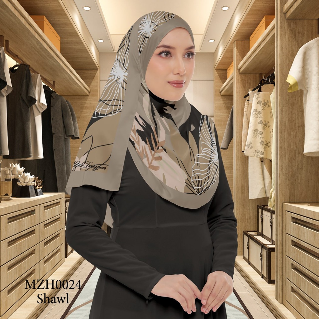 Tudung Shawl in MZH0024 (Standard 1.8m x 0.7m, Chiffon Babydoll, Tak Tambah Nama, Taknak Giftcard)