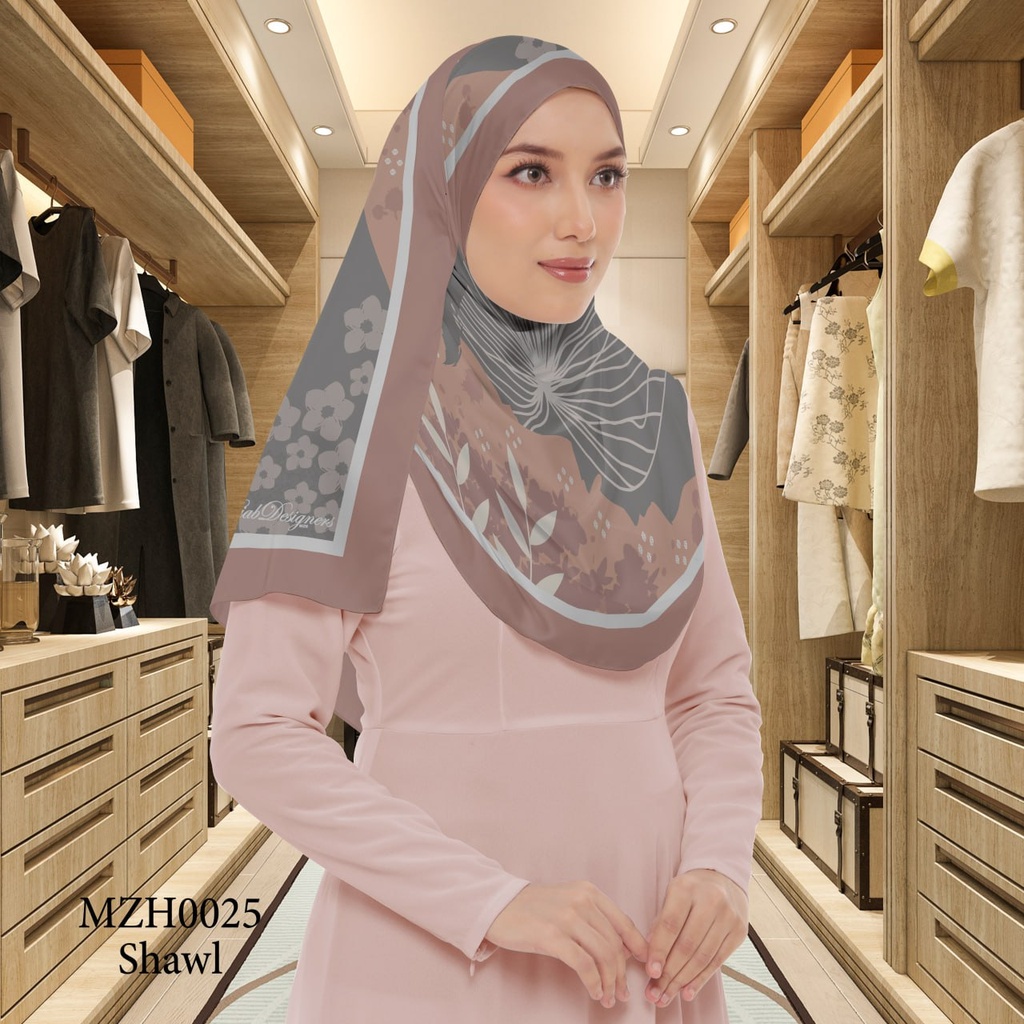 Tudung Shawl in MZH0025 (Standard 1.8m x 0.7m, Chiffon Babydoll, Tak Tambah Nama, Taknak Giftcard)