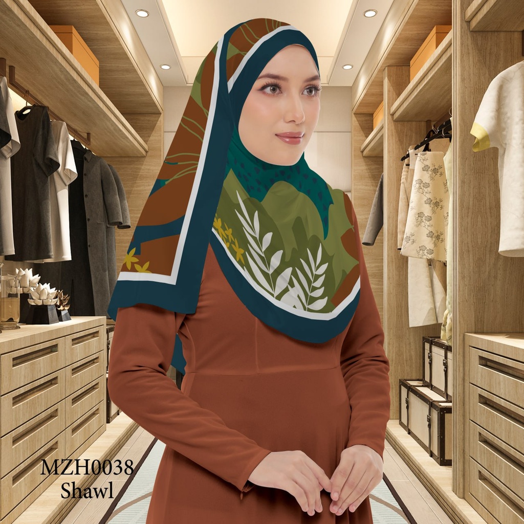 Tudung Shawl in MZH0038 (Standard 1.8m x 0.7m, Chiffon Babydoll, Tak Tambah Nama, Taknak Giftcard)