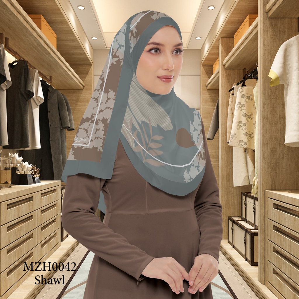 Tudung Shawl in MZH0042 (Standard 1.8m x 0.7m, Chiffon Babydoll, Tak Tambah Nama, Taknak Giftcard)