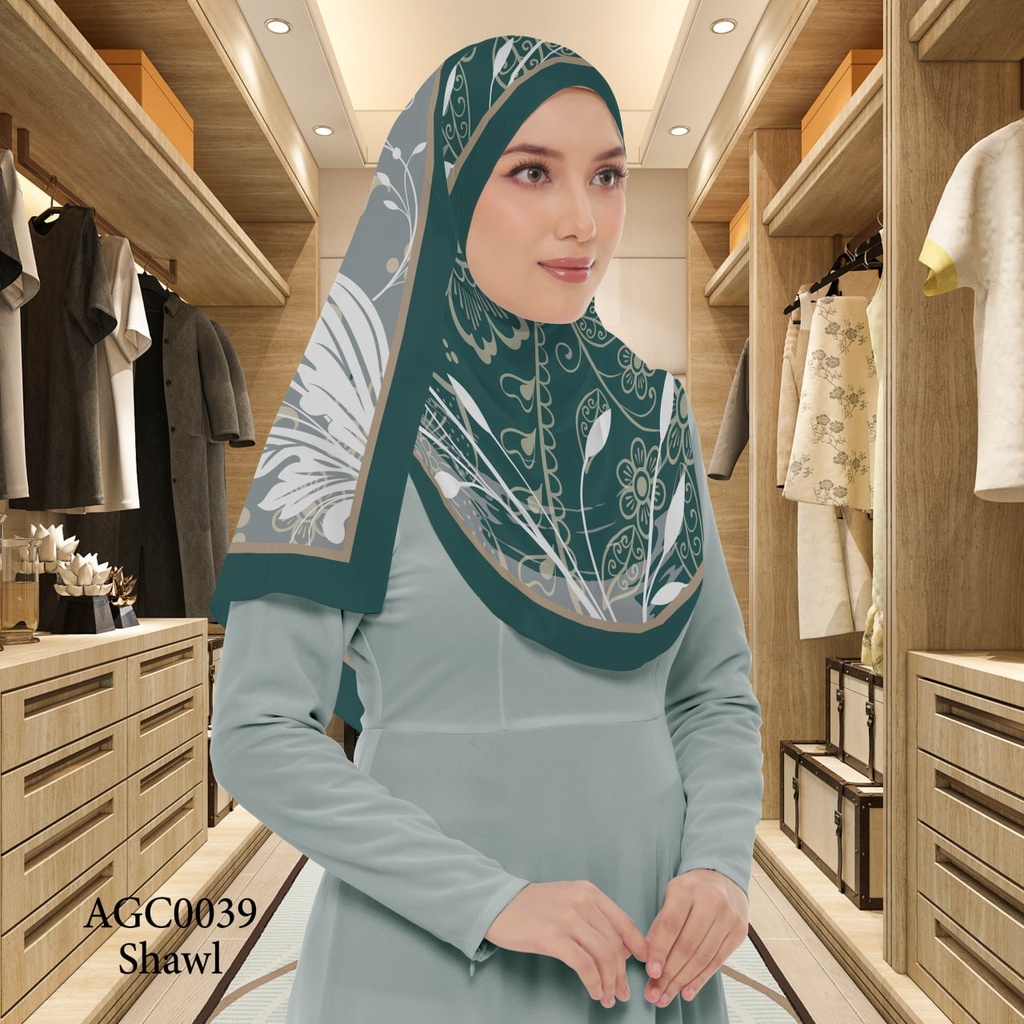Tudung Shawl in AGC0039 (Standard 1.8m x 0.7m, Chiffon Babydoll, Tak Tambah Nama, Taknak Giftcard)