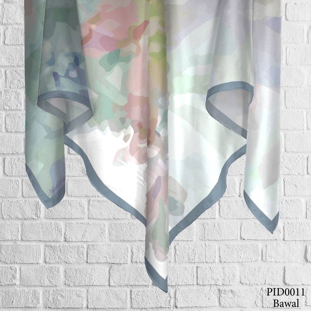 Tudung Bawal (Square Hijab) in PID0011 (Cotton Voile Premium, Bidang 40" (Kids), Bawal Biasa (No Awning), Tak Tambah Nama, Taknak Giftcard)