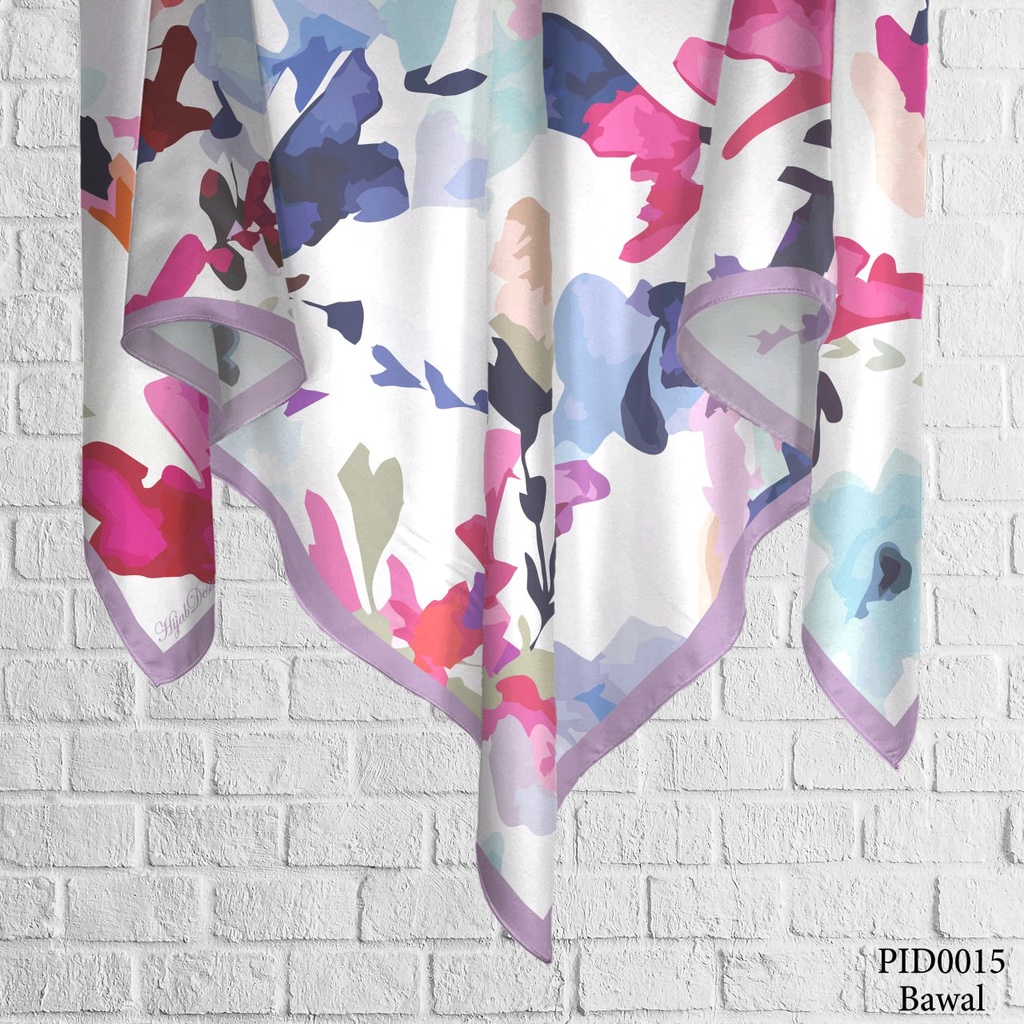 Tudung Bawal (Square Hijab) in PID0015 (Cotton Voile Premium, Bidang 40" (Kids), Bawal Biasa (No Awning), Tak Tambah Nama, Taknak Giftcard)