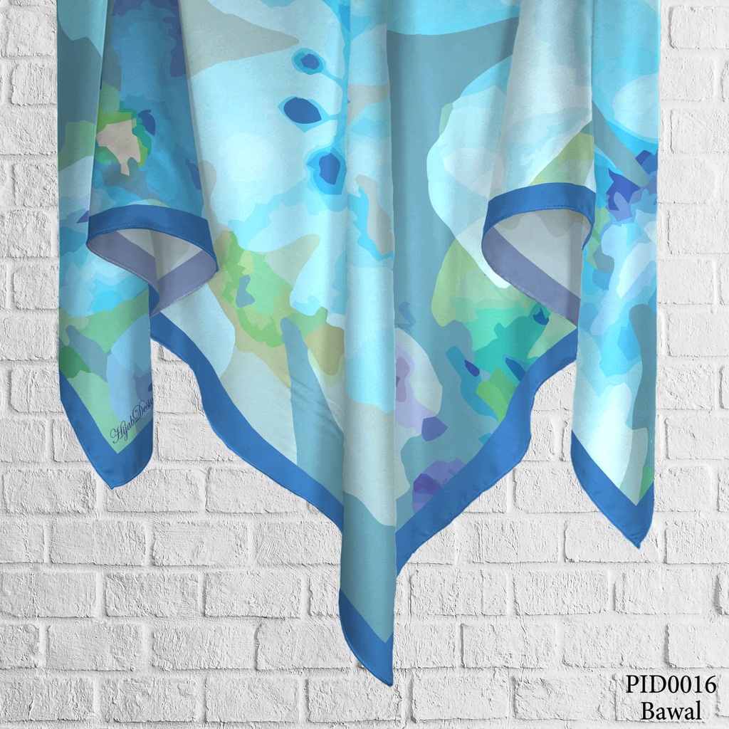 Tudung Bawal (Square Hijab) in PID0016 (Cotton Voile Premium, Bidang 40" (Kids), Bawal Biasa (No Awning), Tak Tambah Nama, Taknak Giftcard)