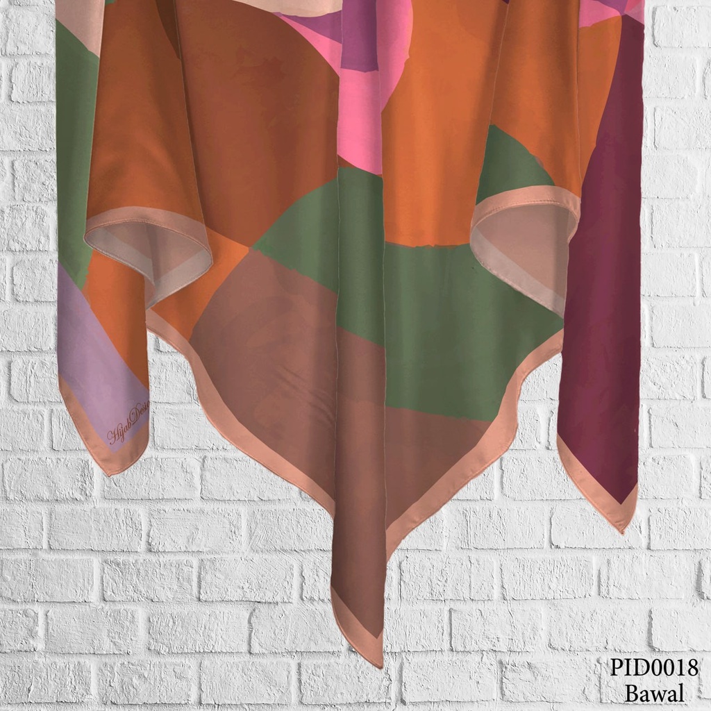 Tudung Bawal (Square Hijab) in PID0018 (Cotton Voile Premium, Bidang 40" (Kids), Bawal Biasa (No Awning), Tak Tambah Nama, Taknak Giftcard)