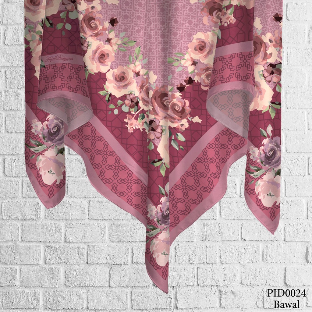 Tudung Bawal (Square Hijab) in PID0024 (Cotton Voile Premium, Bidang 40" (Kids), Bawal Biasa (No Awning), Tak Tambah Nama, Taknak Giftcard)