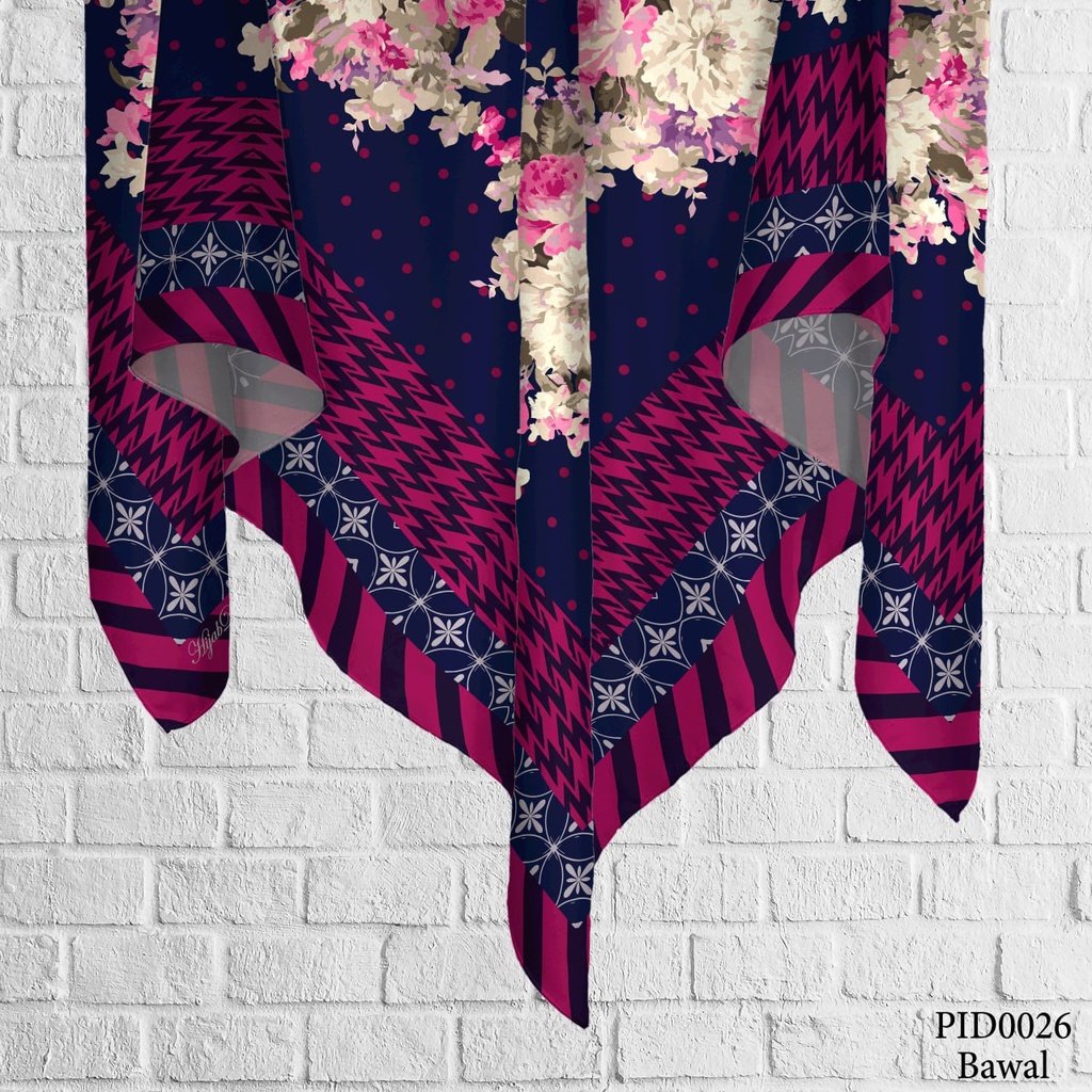 Tudung Bawal (Square Hijab) in PID0026 (Cotton Voile Premium, Bidang 40" (Kids), Bawal Biasa (No Awning), Tak Tambah Nama, Taknak Giftcard)