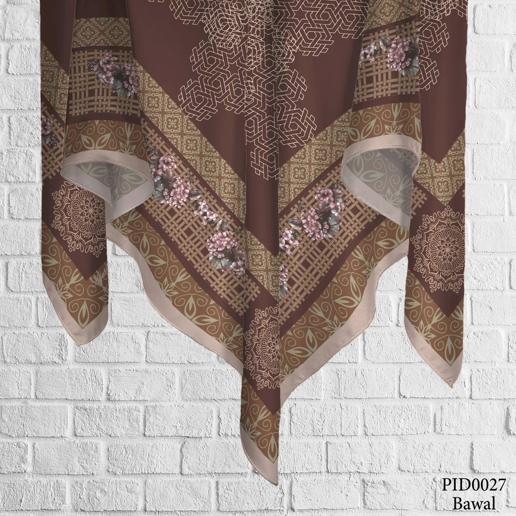 Tudung Bawal (Square Hijab) in PID0027 (Cotton Voile Premium, Bidang 40" (Kids), Bawal Biasa (No Awning), Tak Tambah Nama, Taknak Giftcard)