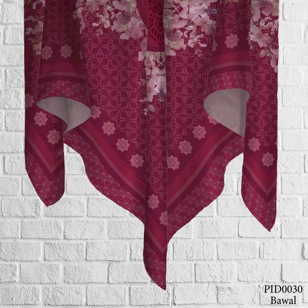 Tudung Bawal (Square Hijab) in PID0030 (Cotton Voile Premium, Bidang 40" (Kids), Bawal Biasa (No Awning), Tak Tambah Nama, Taknak Giftcard)