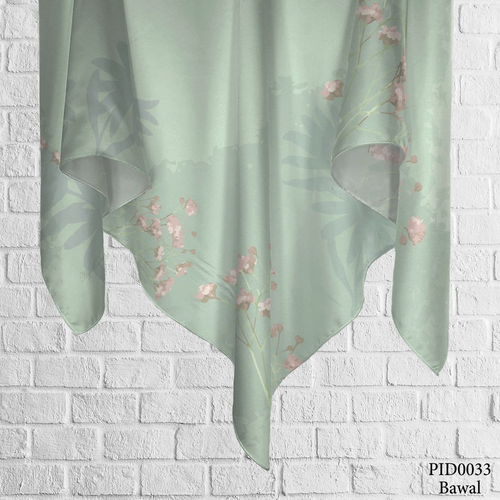 Tudung Bawal (Square Hijab) in PID0033 (Cotton Voile Premium, Bidang 40" (Kids), Bawal Biasa (No Awning), Tak Tambah Nama, Taknak Giftcard)