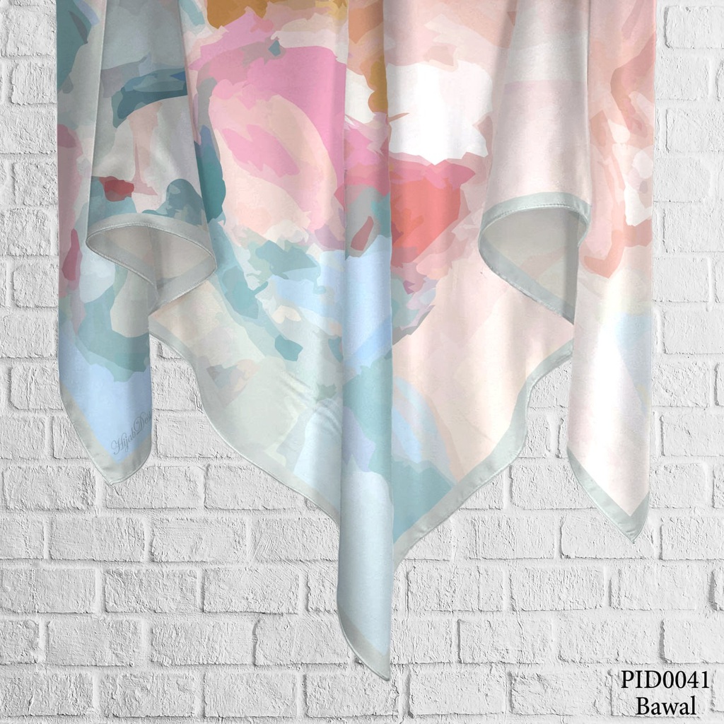 Tudung Bawal (Square Hijab) in PID0041 (Cotton Voile Premium, Bidang 40" (Kids), Bawal Biasa (No Awning), Tak Tambah Nama, Taknak Giftcard)