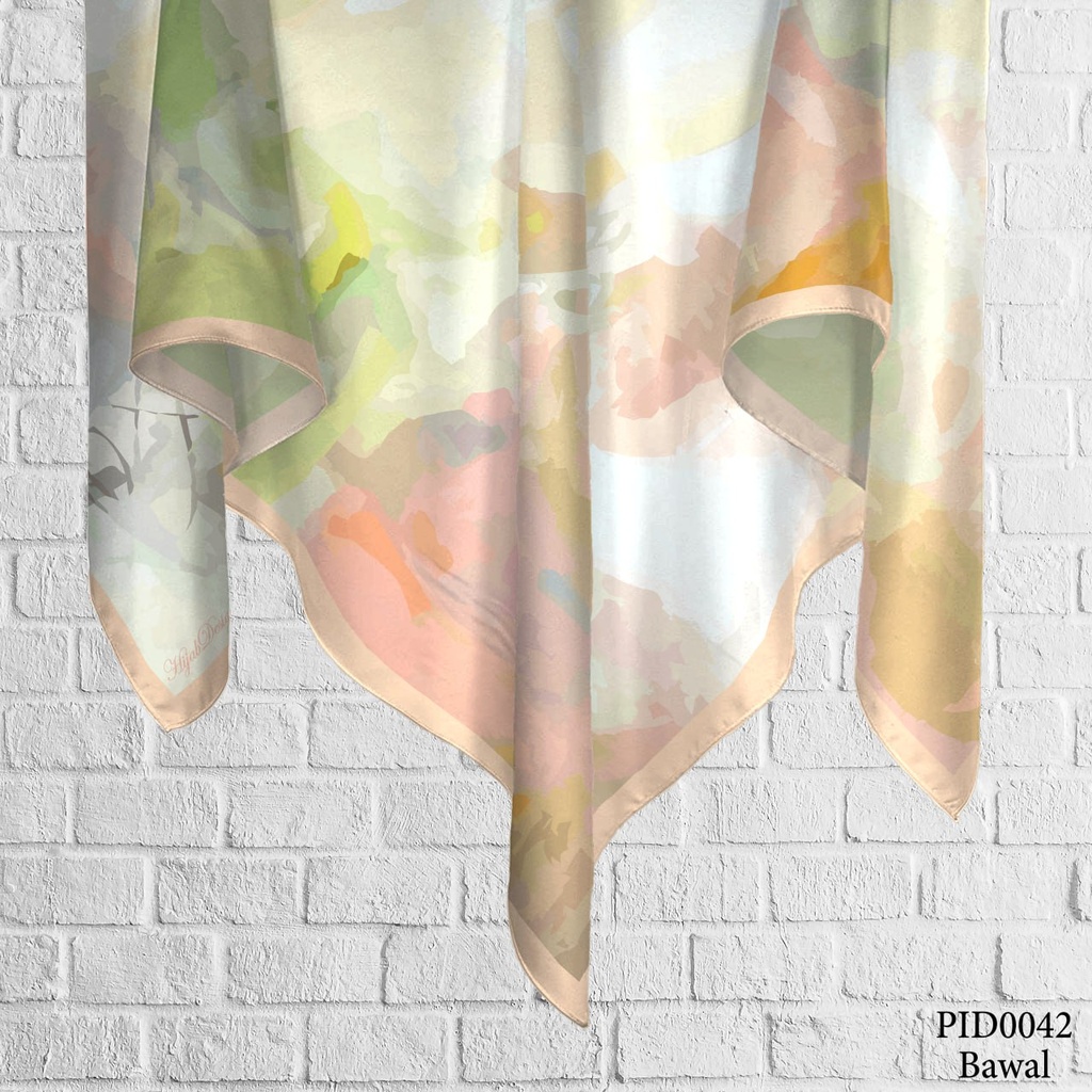 Tudung Bawal (Square Hijab) in PID0042 (Cotton Voile Premium, Bidang 40" (Kids), Bawal Biasa (No Awning), Tak Tambah Nama, Taknak Giftcard)