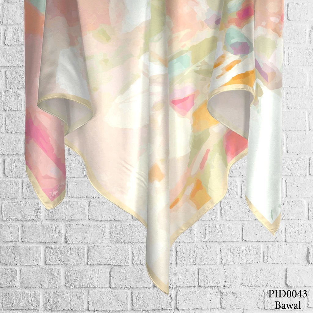 Tudung Bawal (Square Hijab) in PID0043 (Cotton Voile Premium, Bidang 40" (Kids), Bawal Biasa (No Awning), Tak Tambah Nama, Taknak Giftcard)
