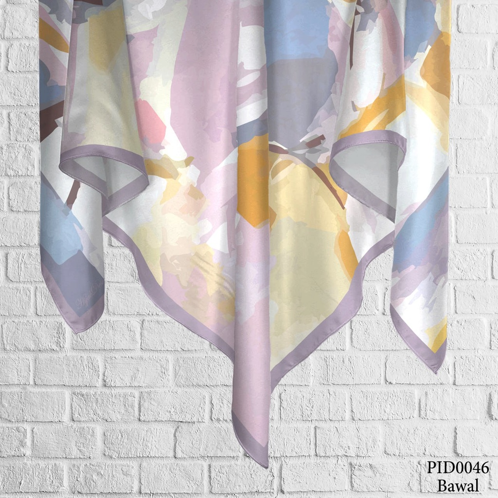 Tudung Bawal (Square Hijab) in PID0046 (Cotton Voile Premium, Bidang 40" (Kids), Bawal Biasa (No Awning), Tak Tambah Nama, Taknak Giftcard)