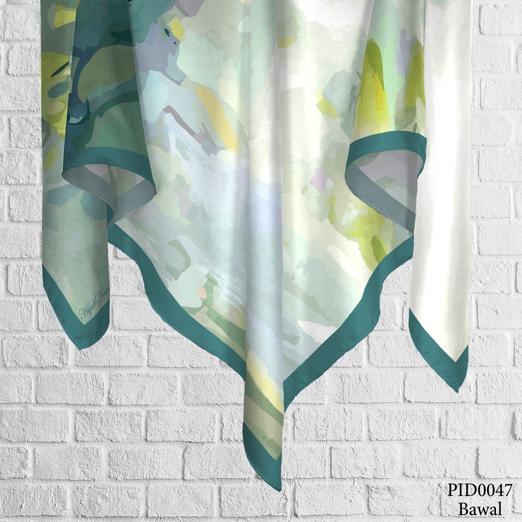 Tudung Bawal (Square Hijab) in PID0047 (Cotton Voile Premium, Bidang 40" (Kids), Bawal Biasa (No Awning), Tak Tambah Nama, Taknak Giftcard)