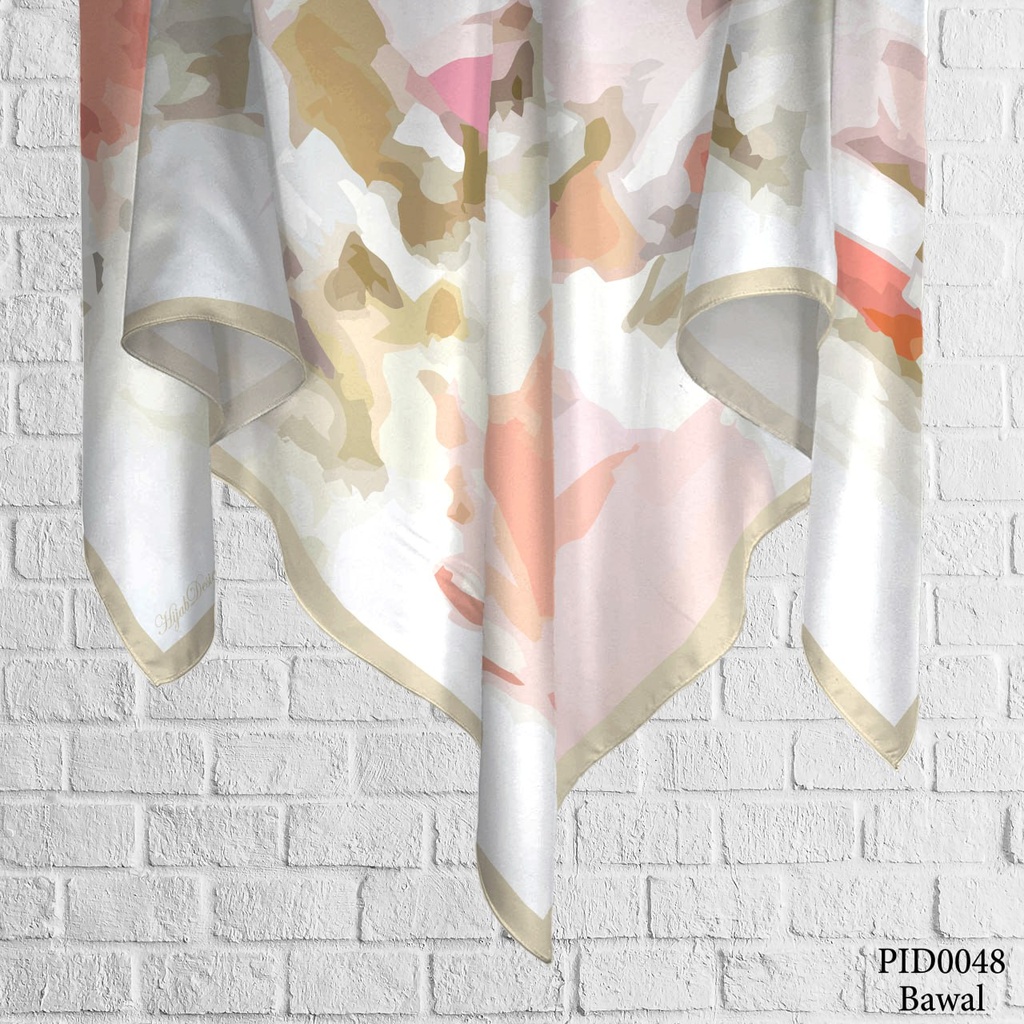 Tudung Bawal (Square Hijab) in PID0048 (Cotton Voile Premium, Bidang 40" (Kids), Bawal Biasa (No Awning), Tak Tambah Nama, Taknak Giftcard)