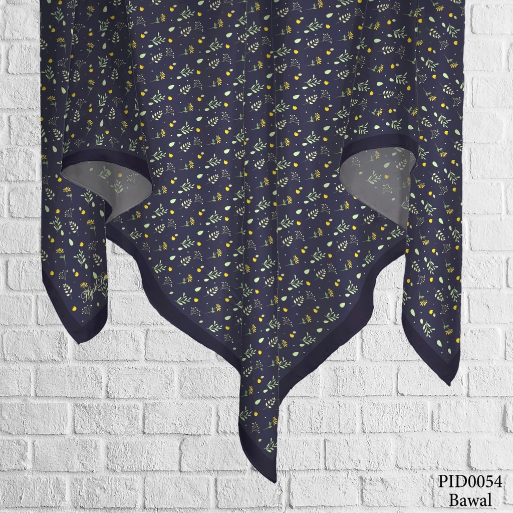 Tudung Bawal (Square Hijab) in PID0054 (Cotton Voile Premium, Bidang 40" (Kids), Bawal Biasa (No Awning), Tak Tambah Nama, Taknak Giftcard)