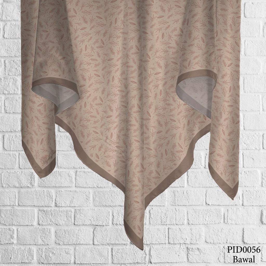 Tudung Bawal (Square Hijab) in PID0056 (Cotton Voile Premium, Bidang 40" (Kids), Bawal Biasa (No Awning), Tak Tambah Nama, Taknak Giftcard)