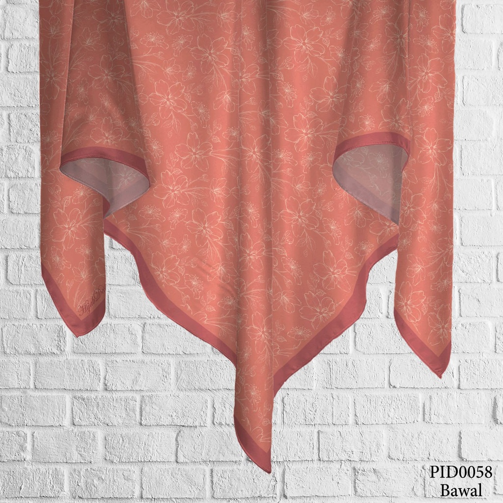 Tudung Bawal (Square Hijab) in PID0058 (Cotton Voile Premium, Bidang 40" (Kids), Bawal Biasa (No Awning), Tak Tambah Nama, Taknak Giftcard)