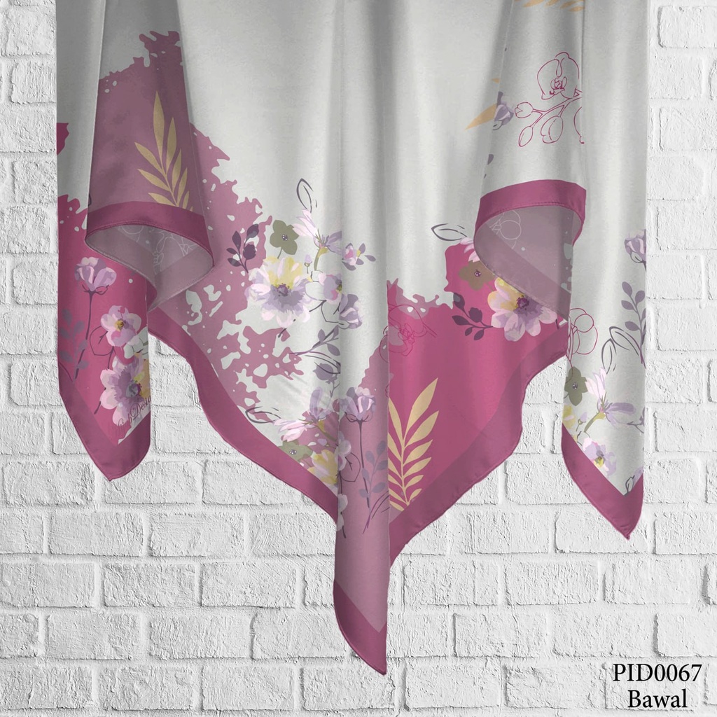 Tudung Bawal (Square Hijab) in PID0067 (Cotton Voile Premium, Bidang 40" (Kids), Bawal Biasa (No Awning), Tak Tambah Nama, Taknak Giftcard)